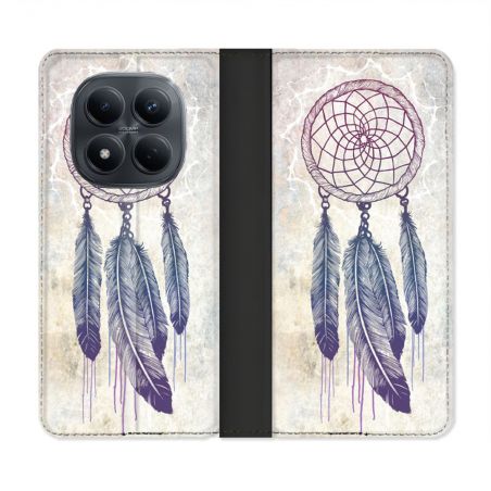 Housse Cuir Portefeuille Pour Xiaomi Redmi Note 15 Pro 4G Zen Attrape Reve Blanc