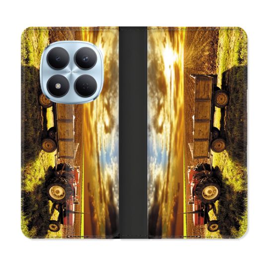 Housse Cuir Portefeuille Pour Xiaomi Redmi Note 15 Pro 5G Agriculture Tracteur Color