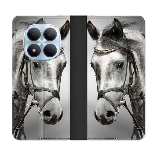 Housse Cuir Portefeuille Pour Xiaomi Redmi Note 15 Pro 5G Animal Cheval Blanc