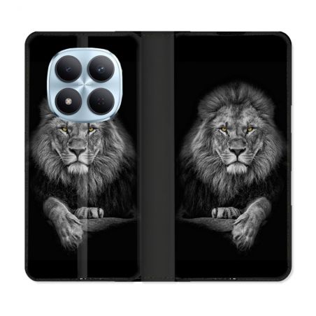 Housse Cuir Portefeuille Pour Xiaomi Redmi Note 15 Pro 5G Animal Lion Majestueux