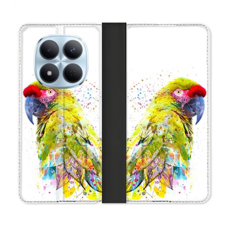 Housse Cuir Portefeuille Pour Xiaomi Redmi Note 15 Pro 5G Animal Perroquet Jaune