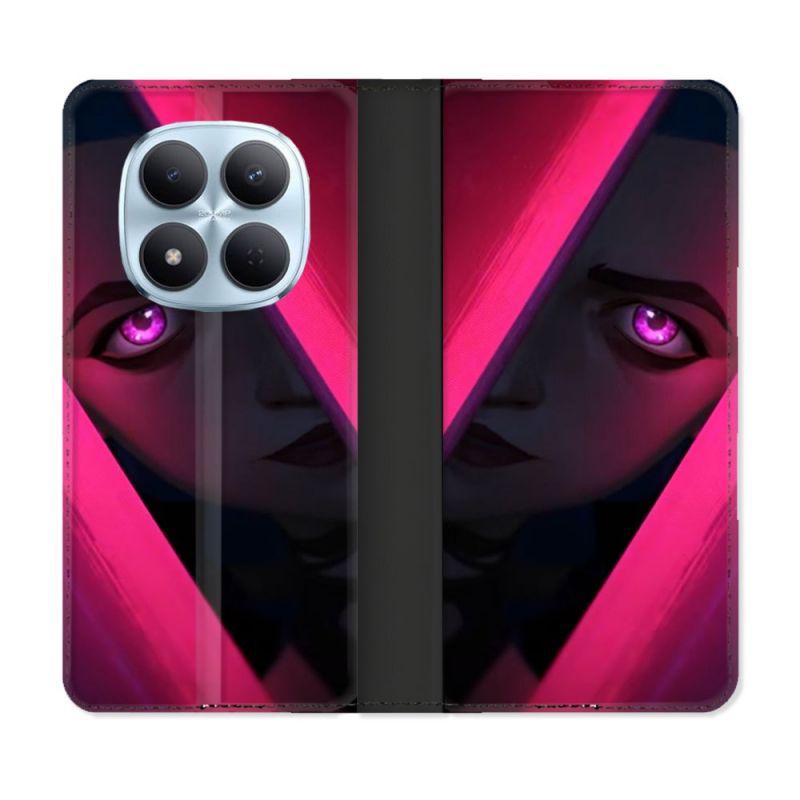 Housse Cuir Portefeuille Pour Xiaomi Redmi Note 15 Pro 5G Arcane Jinx Rose