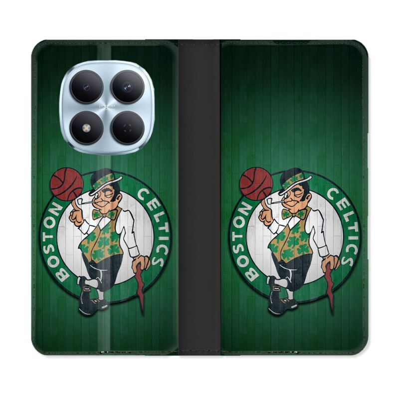 Housse Cuir Portefeuille Pour Xiaomi Redmi Note 15 Pro 5G Basket Boston Celtics