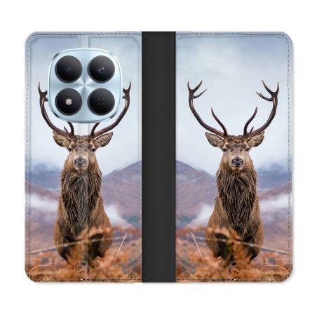 Housse Cuir Portefeuille Pour Xiaomi Redmi Note 15 Pro 5G Chasse Chevreuil Montagne