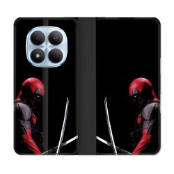 Housse Cuir Portefeuille Pour Xiaomi Redmi Note 15 Pro 5G Deadpool Epee
