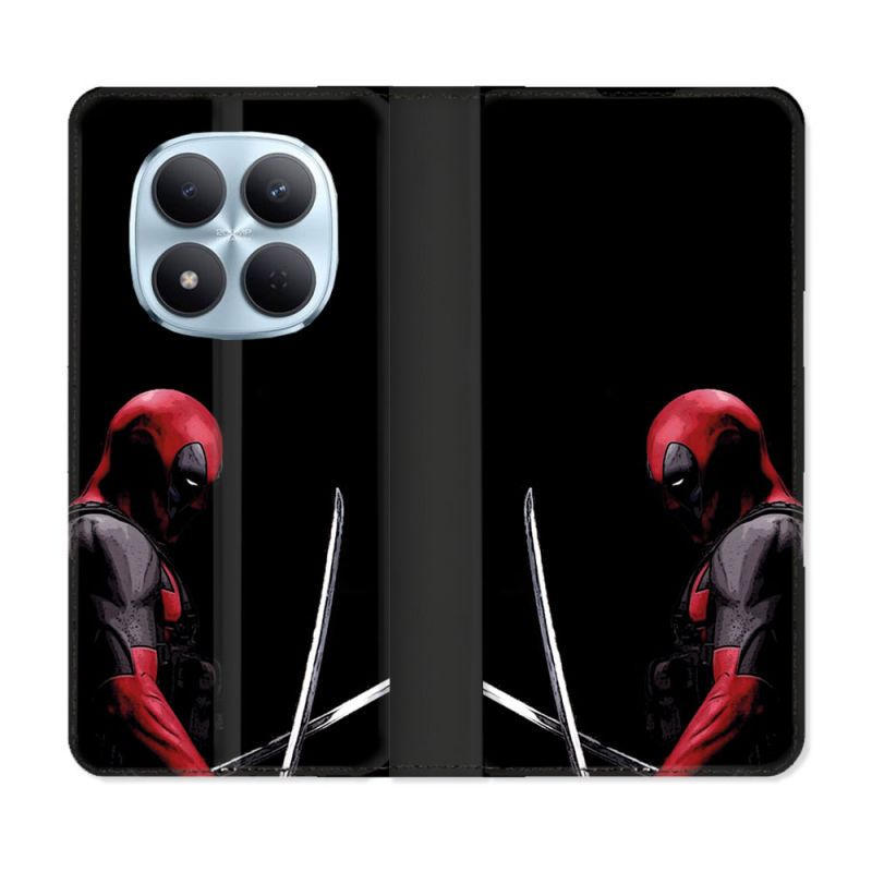 Housse Cuir Portefeuille Pour Xiaomi Redmi Note 15 Pro 5G Deadpool Epee