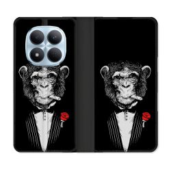 Housse Cuir Portefeuille Pour Xiaomi Redmi Note 15 Pro 5G Decale Singe Mafia