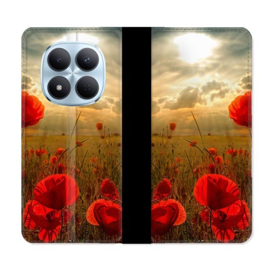 Housse Cuir Portefeuille Pour Xiaomi Redmi Note 15 Pro 5G Fleur Housse Cuir Portefeuillelicot