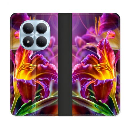 Housse Cuir Portefeuille Pour Xiaomi Redmi Note 15 Pro 5G Fleur Lys Color