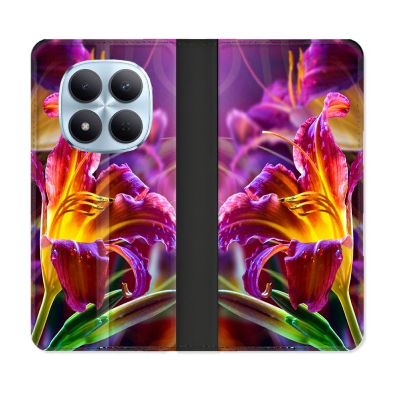 Housse Cuir Portefeuille Pour Xiaomi Redmi Note 15 Pro 5G Fleur Lys Color