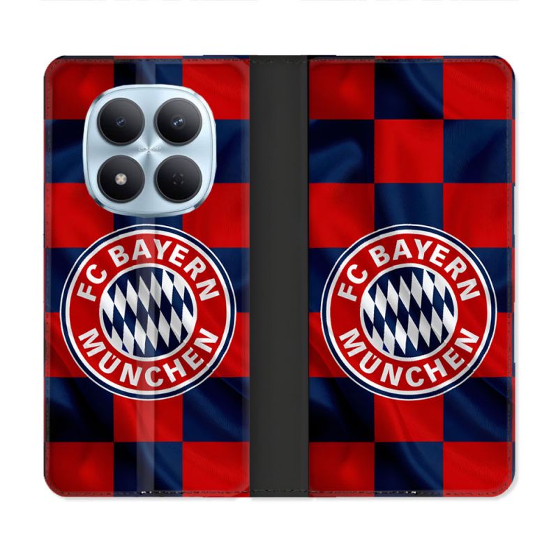 Housse Cuir Portefeuille Pour Xiaomi Redmi Note 15 Pro 5G Foot Bayern Munich Carreaux