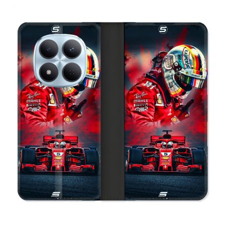 Housse Cuir Portefeuille Pour Xiaomi Redmi Note 15 Pro 5G Formule 1 F1 Ferrari