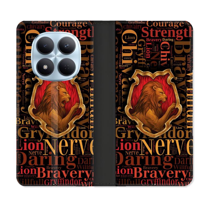 Housse Cuir Portefeuille Pour Xiaomi Redmi Note 15 Pro 5G Harry Potter Griffondor