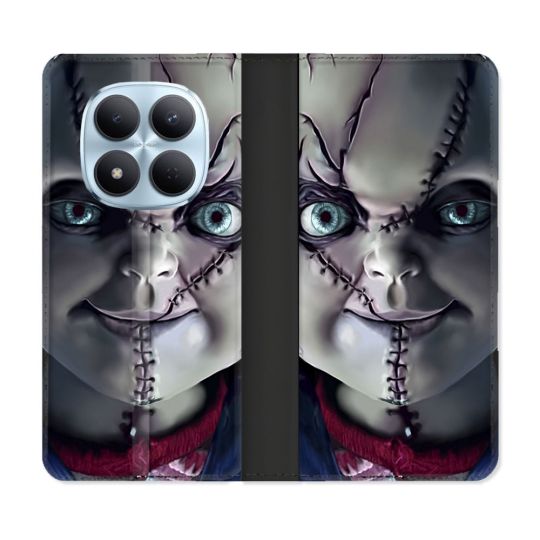 Housse Cuir Portefeuille Pour Xiaomi Redmi Note 15 Pro 5G Horreur Chucky Cicatrice