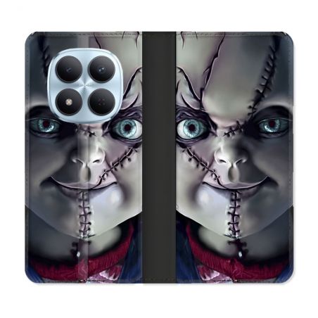 Housse Cuir Portefeuille Pour Xiaomi Redmi Note 15 Pro 5G Horreur Chucky Cicatrice