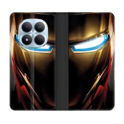 Housse Cuir Portefeuille Pour Xiaomi Redmi Note 15 Pro 5G Iron Man Casque