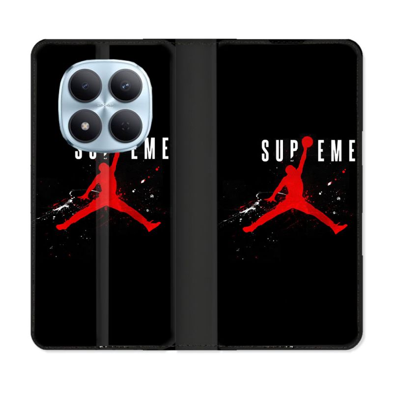 Housse Cuir Portefeuille Pour Xiaomi Redmi Note 15 Pro 5G Jordan Supreme Noir