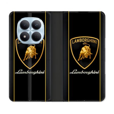 Housse Cuir Portefeuille Pour Xiaomi Redmi Note 15 Pro 5G Lamborghini Carbone