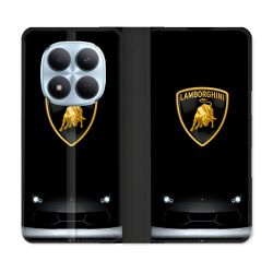 Housse Cuir Portefeuille Pour Xiaomi Redmi Note 15 Pro 5G Lamborghini Noir