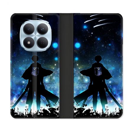 Housse Cuir Portefeuille Pour Xiaomi Redmi Note 15 Pro 5G Manga Attaque Titans Levi