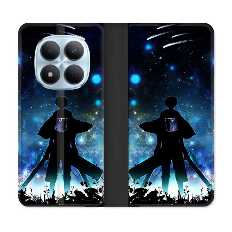 Housse Cuir Portefeuille Pour Xiaomi Redmi Note 15 Pro 5G Manga Attaque Titans Levi