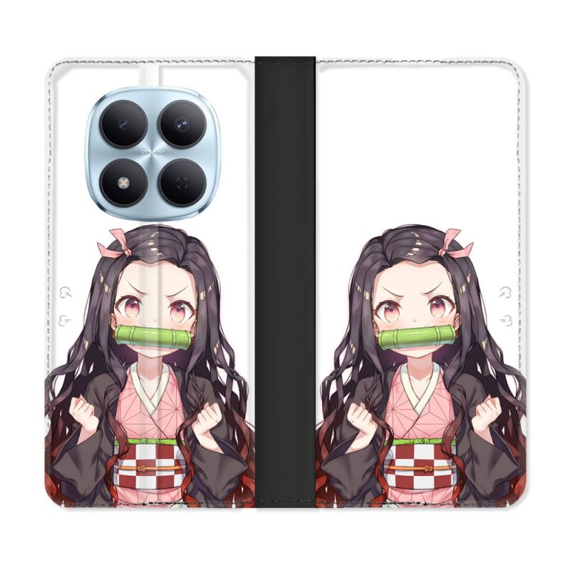 Housse Cuir Portefeuille Pour Xiaomi Redmi Note 15 Pro 5G Manga Demon Slayer Nezuko