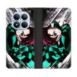 Housse Cuir Portefeuille Pour Xiaomi Redmi Note 15 Pro 5G Manga Demon Slayer Tanjiro