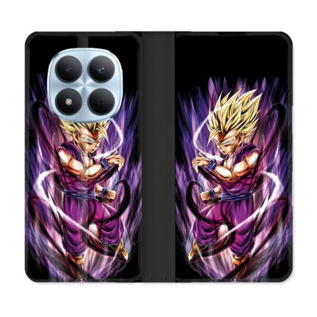 Housse Cuir Portefeuille Pour Xiaomi Redmi Note 15 Pro 5G Manga Dragon Ball Sangohan Violet