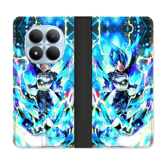Housse Cuir Portefeuille Pour Xiaomi Redmi Note 15 Pro 5G Manga Dragon Ball Vegeta Bleu