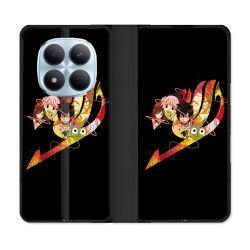 Housse Cuir Portefeuille Pour Xiaomi Redmi Note 15 Pro 5G Manga Fairy Tail Logo Noir
