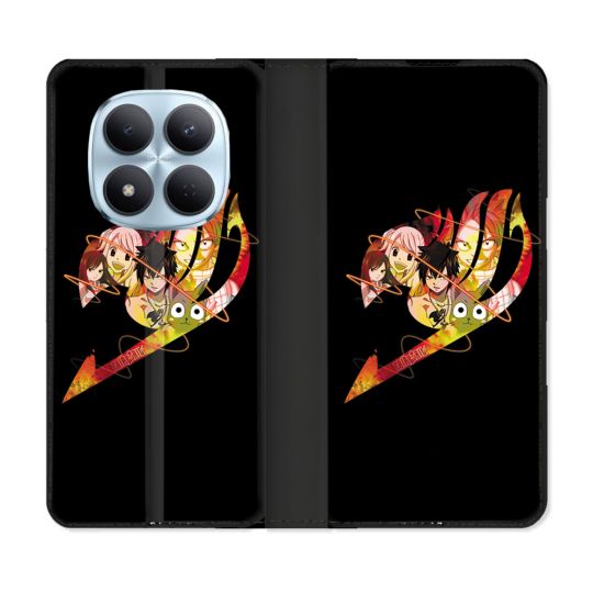 Housse Cuir Portefeuille Pour Xiaomi Redmi Note 15 Pro 5G Manga Fairy Tail Logo Noir