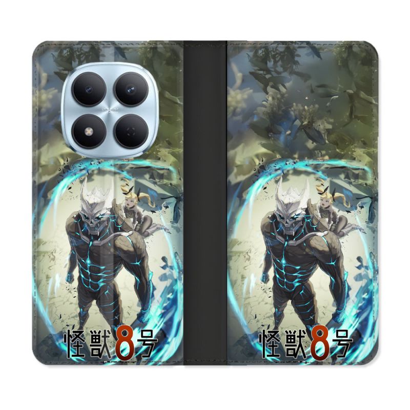 Housse Cuir Portefeuille Pour Xiaomi Redmi Note 15 Pro 5G Manga Kaiju N° 8 Kafka Hibino