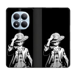 Housse Cuir Portefeuille Pour Xiaomi Redmi Note 15 Pro 5G Manga One Piece Luffy Noir
