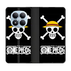 Housse Cuir Portefeuille Pour Xiaomi Redmi Note 15 Pro 5G Manga One Piece Tete de Mort