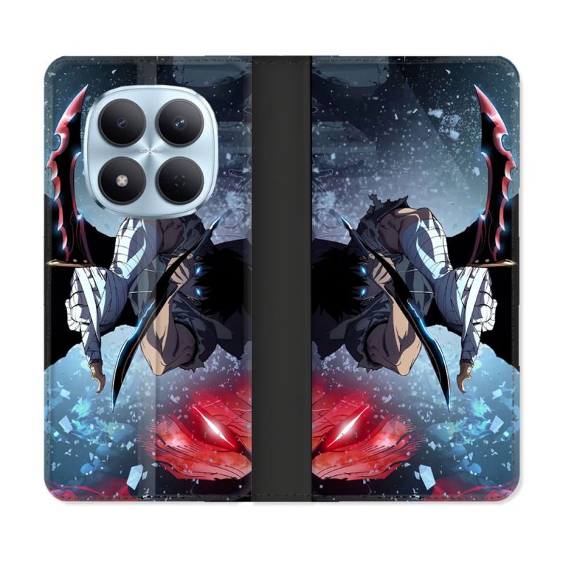 Housse Cuir Portefeuille Pour Xiaomi Redmi Note 15 Pro 5G Manga Solo Leveling Sung Epee