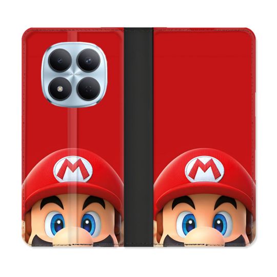 Housse Cuir Portefeuille Pour Xiaomi Redmi Note 15 Pro 5G Mario Rouge