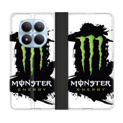 Housse Cuir Portefeuille Pour Xiaomi Redmi Note 15 Pro 5G Monster Energy Tache