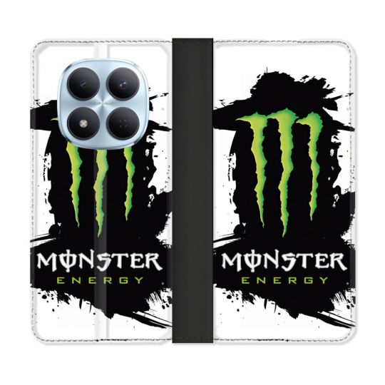 Housse Cuir Portefeuille Pour Xiaomi Redmi Note 15 Pro 5G Monster Energy Tache