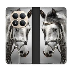 Housse Cuir Portefeuille Pour Xiaomi Redmi Note 15 Pro Plus 5G Animal Cheval Blanc