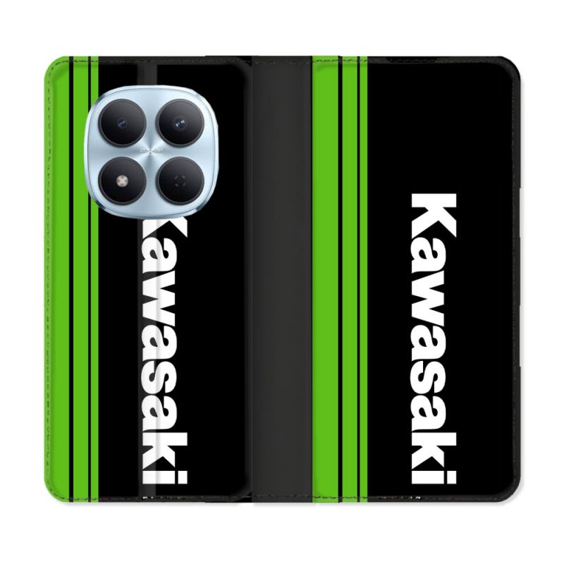 Housse Cuir Portefeuille Pour Xiaomi Redmi Note 15 Pro 5G Moto Kawasaki