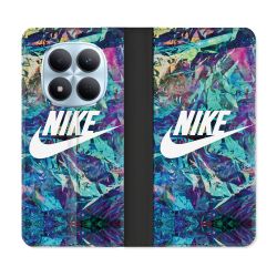 Housse Cuir Portefeuille Pour Xiaomi Redmi Note 15 Pro 5G Nike Turquoise