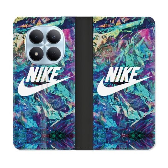 Housse Cuir Portefeuille Pour Xiaomi Redmi Note 15 Pro 5G Nike Turquoise