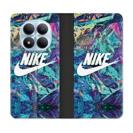 Housse Cuir Portefeuille Pour Xiaomi Redmi Note 15 Pro 5G Nike Turquoise