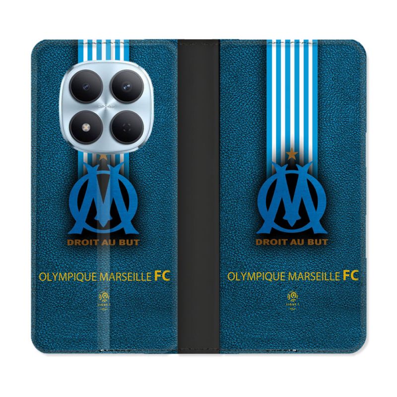 Housse Cuir Portefeuille Pour Xiaomi Redmi Note 15 Pro 5G Olympique Marseille OM Bande