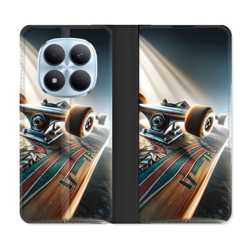 Housse Cuir Portefeuille Pour Xiaomi Redmi Note 15 Pro 5G Planche Skate