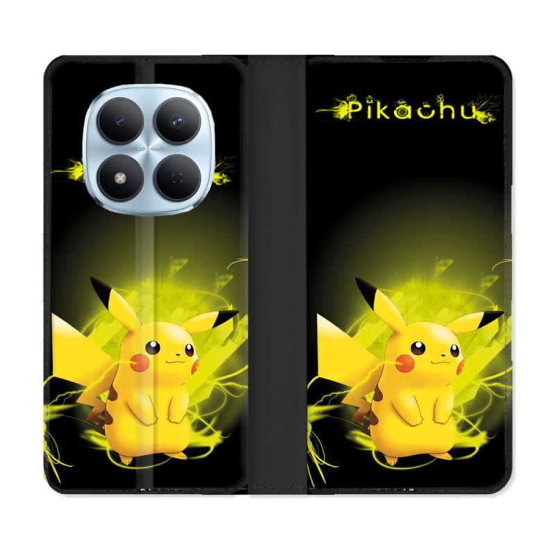 Housse Cuir Portefeuille Pour Xiaomi Redmi Note 15 Pro 5G Pokemon Pikachu Eclair