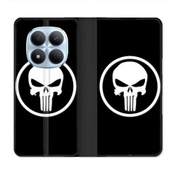 Housse Cuir Portefeuille Pour Xiaomi Redmi Note 15 Pro 5G Punisher