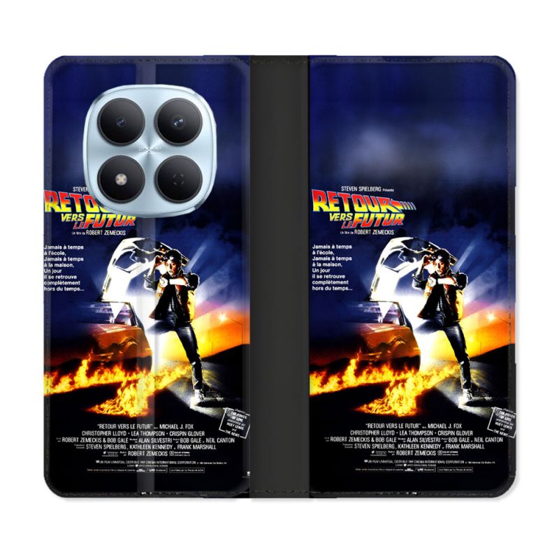 Housse Cuir Portefeuille Pour Xiaomi Redmi Note 15 Pro 5G Retour Vers Le Futur Affiche