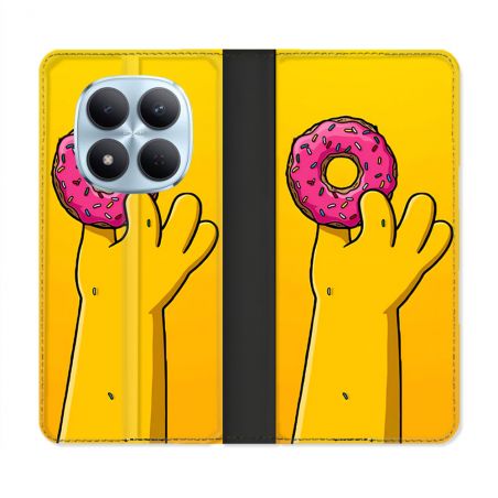 Housse Cuir Portefeuille Pour Xiaomi Redmi Note 15 Pro 5G Simpson Donuts