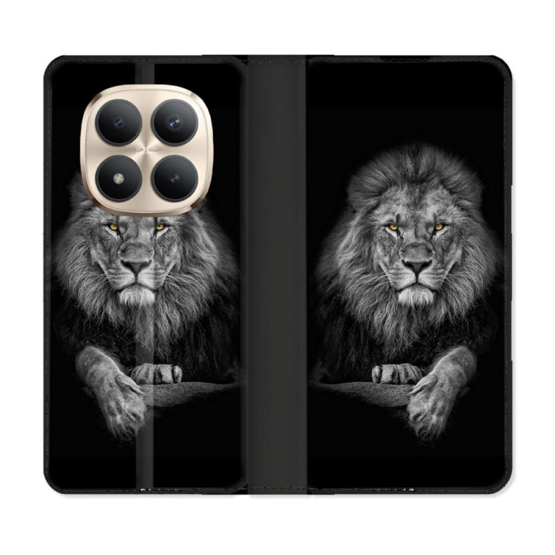 Housse Cuir Portefeuille Pour Xiaomi Redmi Note 15 Pro Plus 5G Animal Lion Majestueux